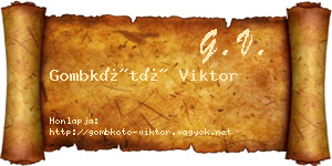 Gombkötő Viktor névjegykártya