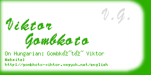 viktor gombkoto business card